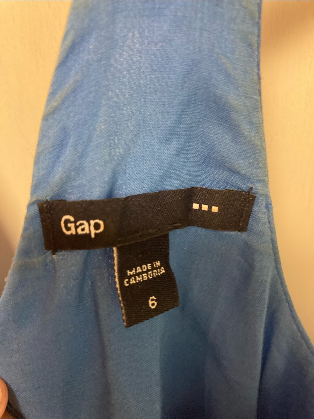 GAP Cobalt Blue V-Neck Racerback Babydoll Dress - Picture 2 of 7